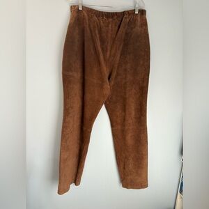 Guillaume Woman’s L Sueded Leather Lined Pants